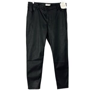 Abercrombie & Fitch Criss-Cross Skinny Ankle Coated Black Jeans 35/20Regular NWT